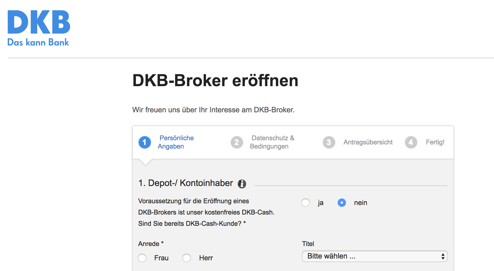 DKB Kontoeröffnung