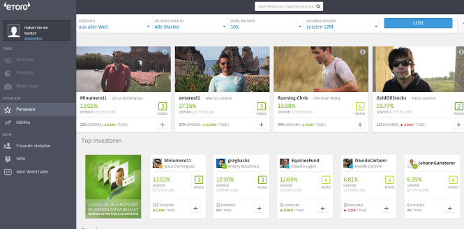 eToro Trader kopieren