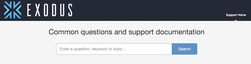 Exodus Wallet Support