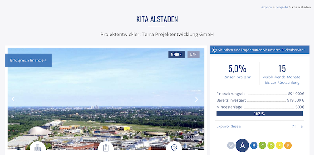 Beispielprojekt einer Immobilien Crowdfunding Kampagne