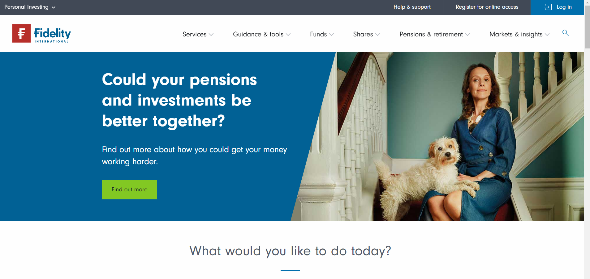 This is the homepage of fidelity