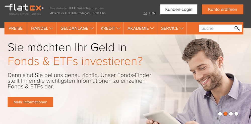 flatex Homepage