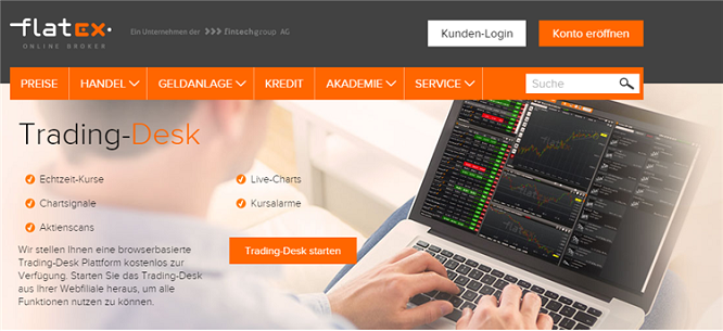Flatex Trading Desk