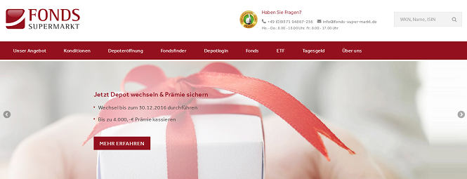 FondsSuperMarkt Wechselprämie