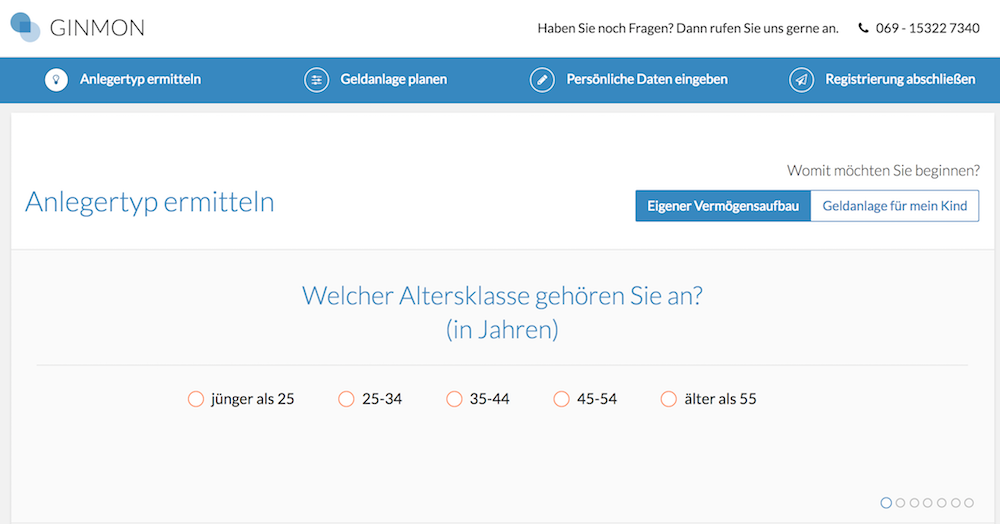 Ginmon Anlegertypen ermitteln