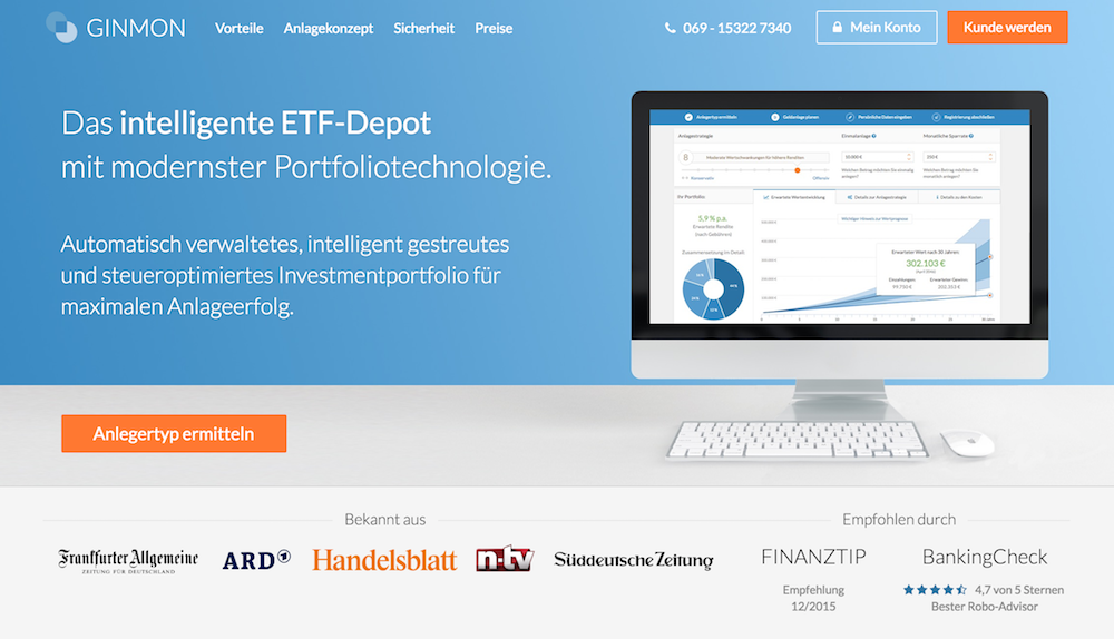 Ginmon Robo-Advisor Testsieger