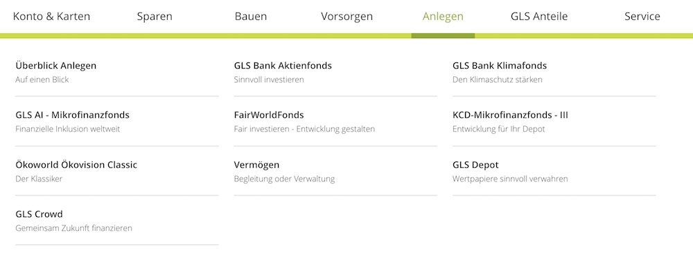 GLS Bank Angebot