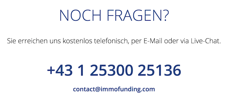 IMMOFUNDING Kundenservice