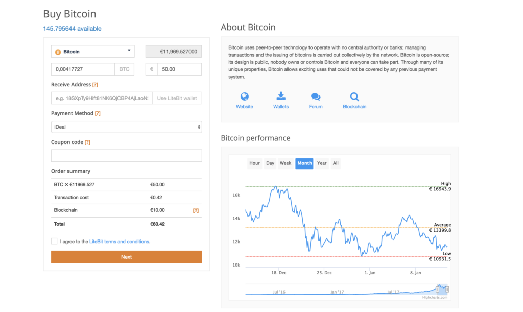 LiteBit.eu Kryptowährungen Kauf