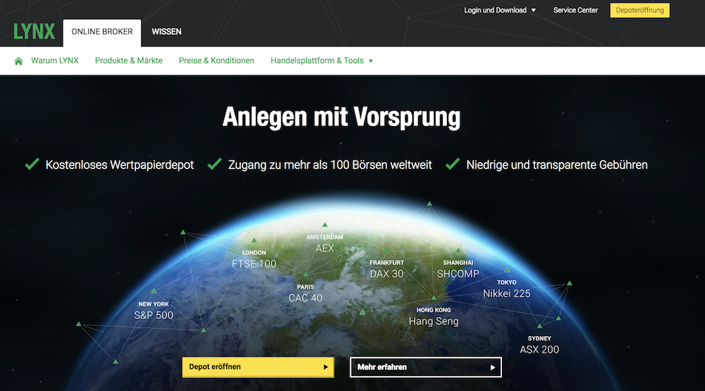 LYNX Homepage Testsiegers