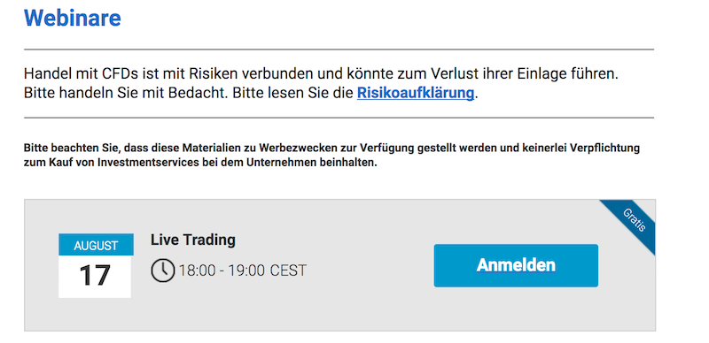 Markets.com Webinare