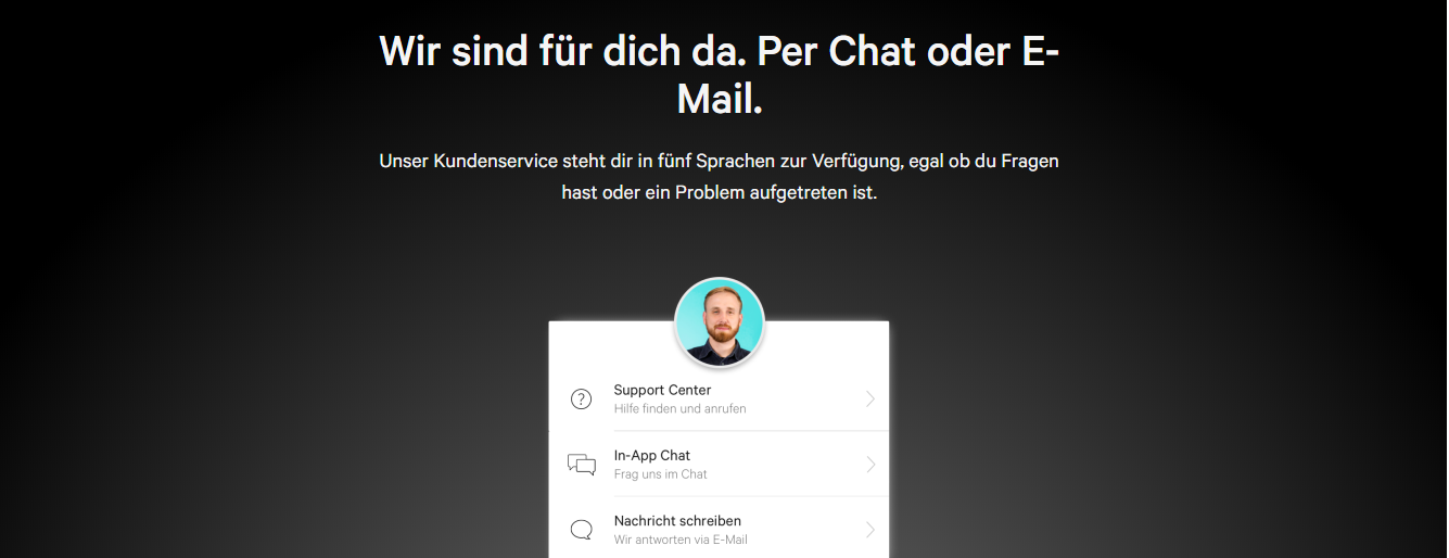 Der N26 Support steht vielseitig zur Verfügung