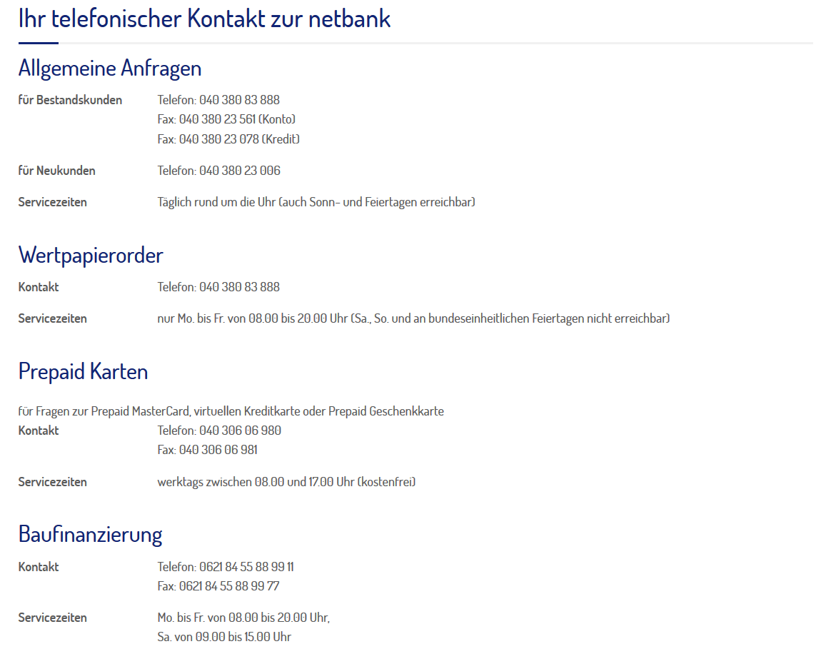 Antragsformular auf netbank.de