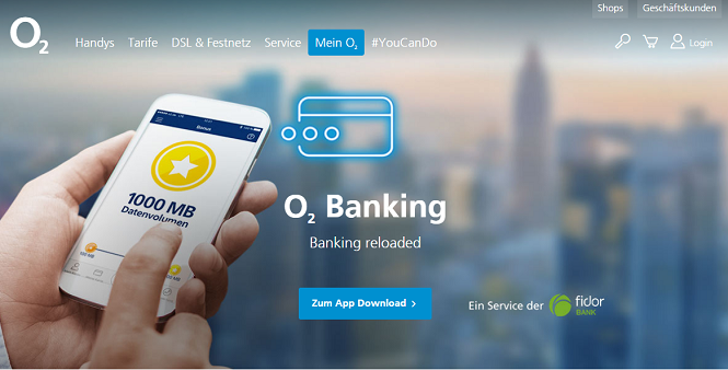 o2 Webseite