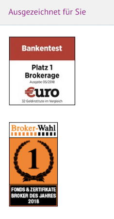 OnVista Bank Auszeichnungen