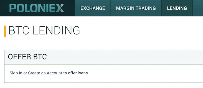 Poloniex Krypto Lending