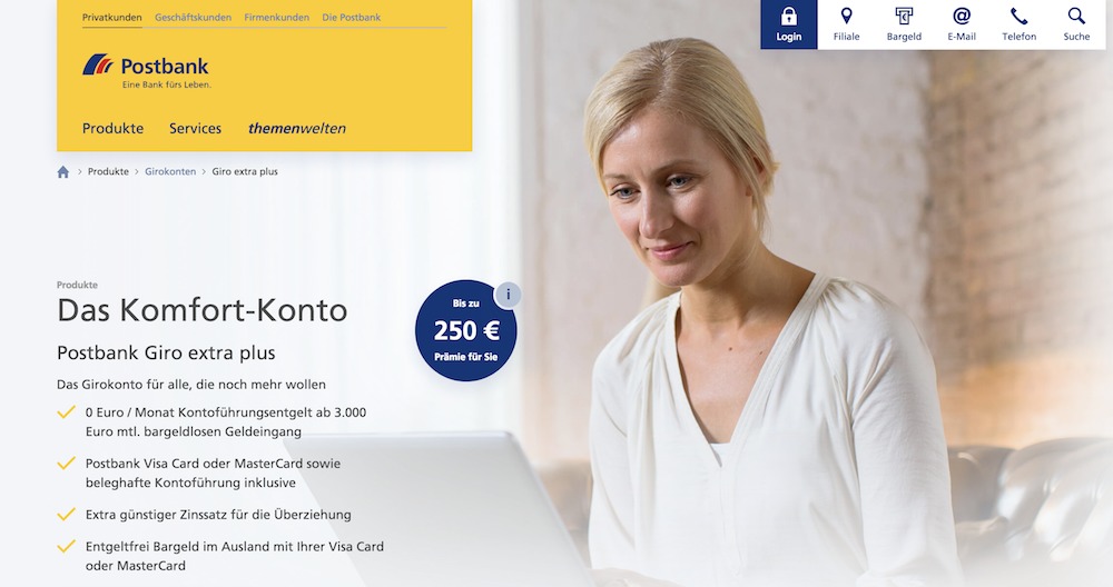 Postbank Komfort-Plus Girokonto