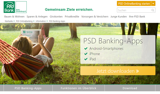 PSD Bank Berlin-Brandenburg mobile App