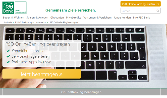 PSD Bank Berlin-Brandenburg Online Banking