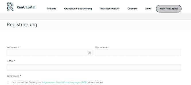 ReaCapital Registrierung