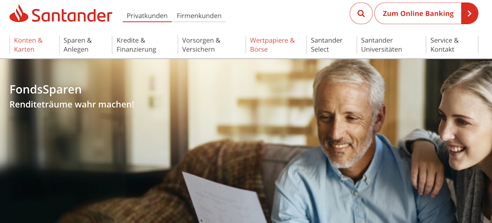 Santander Bank Fonds-Sparplan