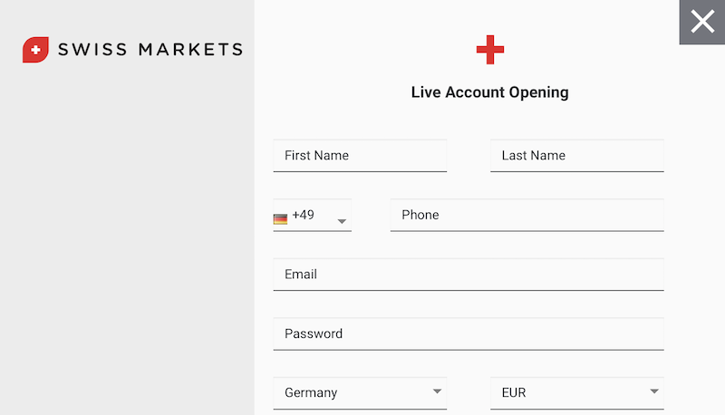 Swiss Markets Kontoeröffnung