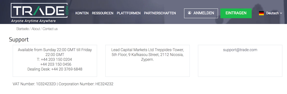 Trade.com Kundenservice