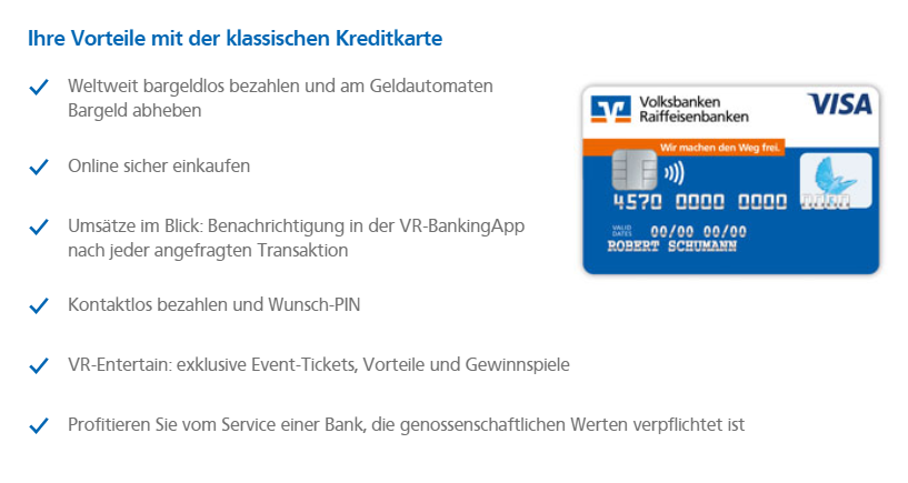 Diese Vorteile sprechen für die klassische Kreditkarte der Volksbank