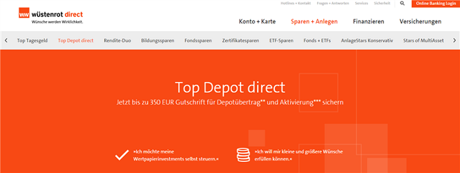 Wüstenrot direct Depotwechsel