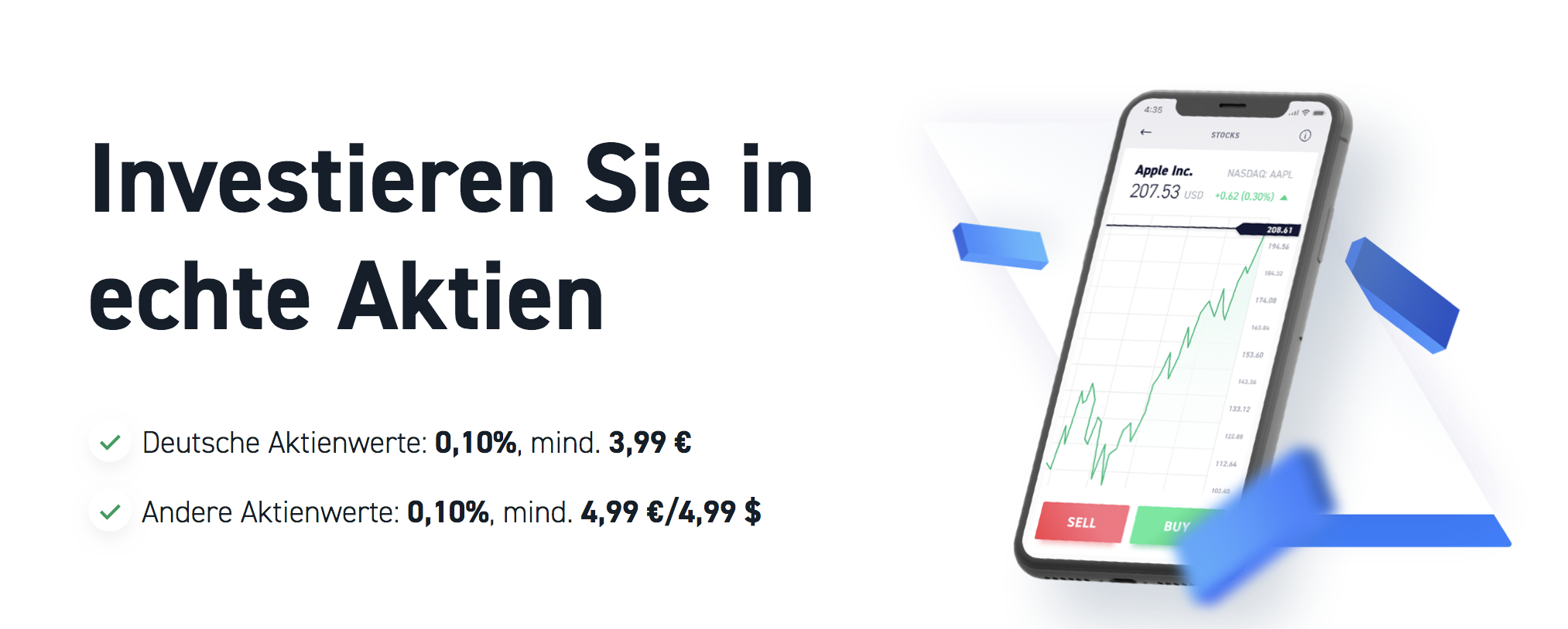 XTB echte Aktien Investition