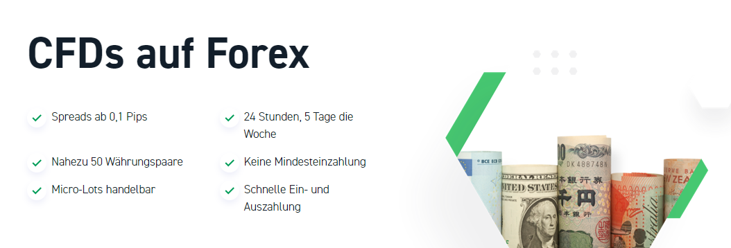 XTB bietet CFDs auf Forex an